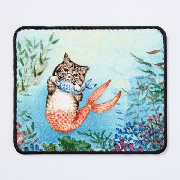 Artikel-Vorschau von Niedliche Purrmaid-Katzen-Meerjungfrau, designt und verkauft von Goosi Art.