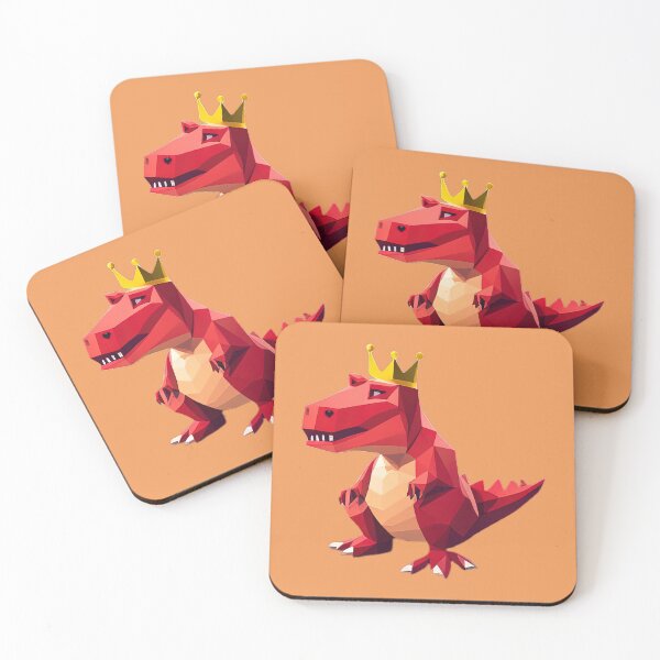 Aperçu de l'œuvre Trex rouge avec une couronne créée et vendue par PolygonXYZ.