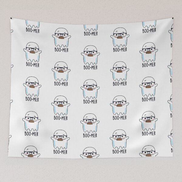 Item preview, Boo-mer Funny Middle Aged Ghost Puns  designed and sold by punnybone.
