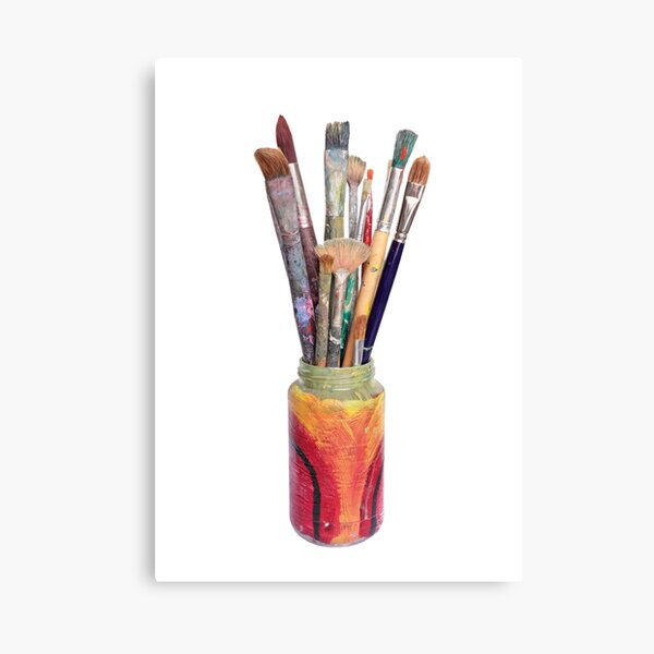Artists Painting Brushes Canvas Print