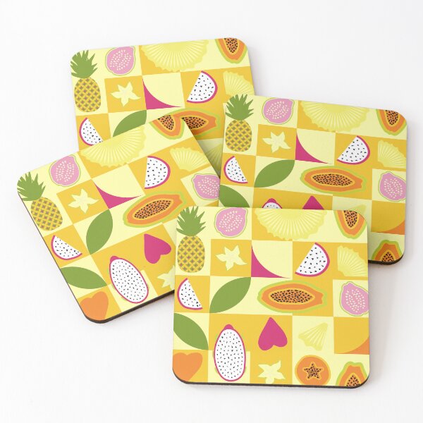 Item preview, Tropical fruits in bright colors designed and sold by LerieArtStudio.