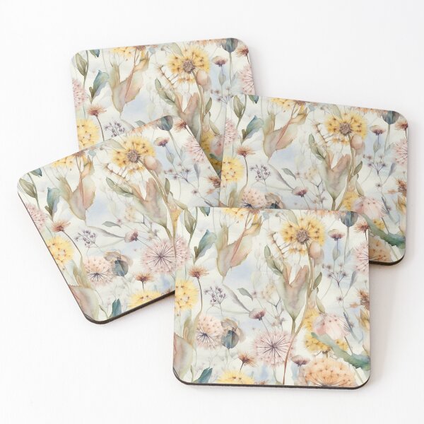 Item preview, Watercolor Dandelion Pattern Pastel Colors designed and sold by Magnuna.