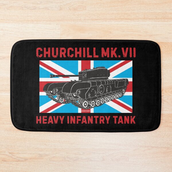 Item preview, Churchill MK.VII on the background of the British flag designed and sold by FAawRay.