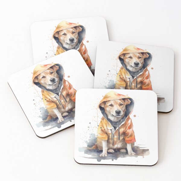 Item preview, dog in raincoat designed and sold by jessagirl.