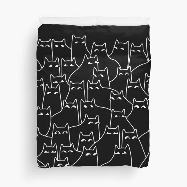Item preview, Suspicious Cats (Minimal White Linework Version) designed and sold by littleclyde.