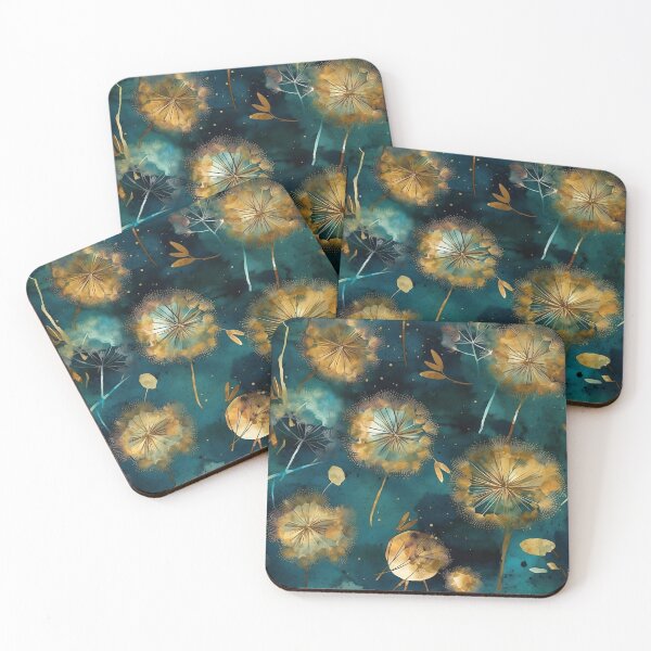 Item preview, Watercolor Dandelion Pattern Deep Water Colors designed and sold by Magnuna.