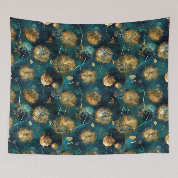 Item preview, Watercolor Dandelion Pattern Deep Water Colors designed and sold by Magnuna.