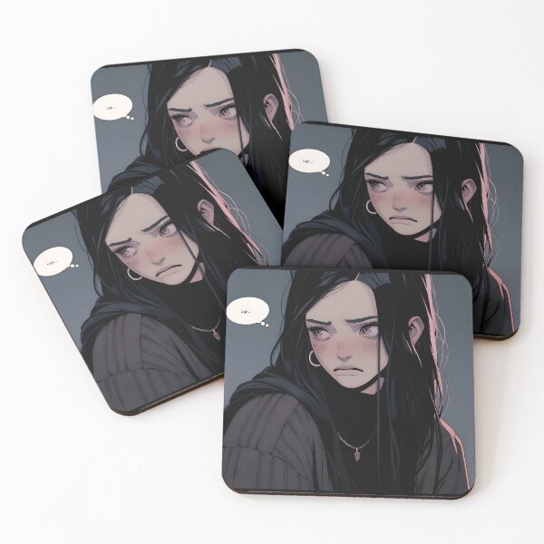 Item preview, Ugh Sticker Anime, Square designed and sold by ZEESDESIGN.