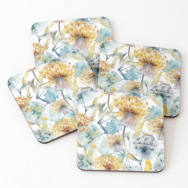 Item preview, Watercolor Dandelion Pattern Light Colors designed and sold by Magnuna.