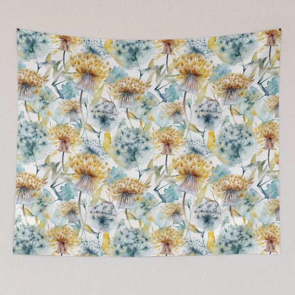 Item preview, Watercolor Dandelion Pattern Light Colors designed and sold by Magnuna.