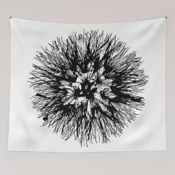 Item preview, Make A Wish Dandelion Illustration In Black designed and sold by taiche.
