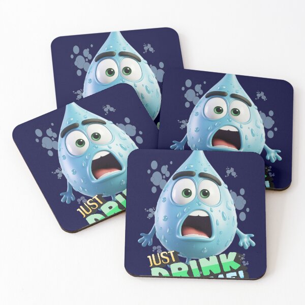 Item preview, Just Drink Me insists Angry Water drop (Hydrate with Water) designed and sold by Sir Meow Meow.