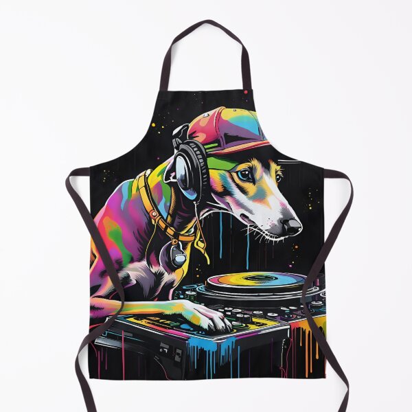 Item preview, Cool Whippet as a DJ on Mixing Decks designed and sold by Ameiva-Apparel.