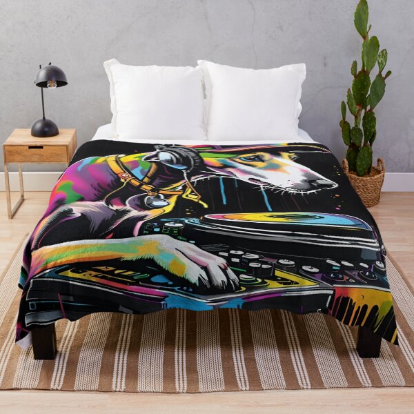 Item preview, Cool Whippet as a DJ on Mixing Decks designed and sold by Ameiva-Apparel.