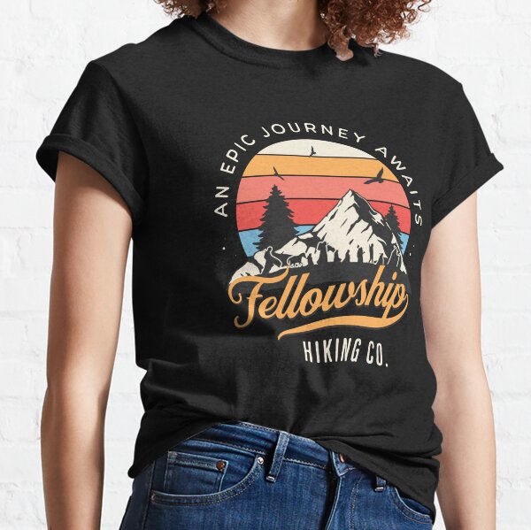 Fellowship Hiking Co - An Epic Journey Awaits - Black - Fantasy Classic T-Shirt