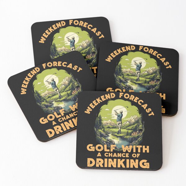 Item preview, Weekend Forecast Golf Tee - Funny Golfer & Drinking Humor designed and sold by delohill.