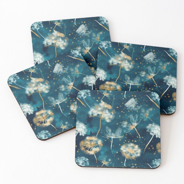 Item preview, Watercolor Dandelion Pattern Deep Blue designed and sold by Magnuna.