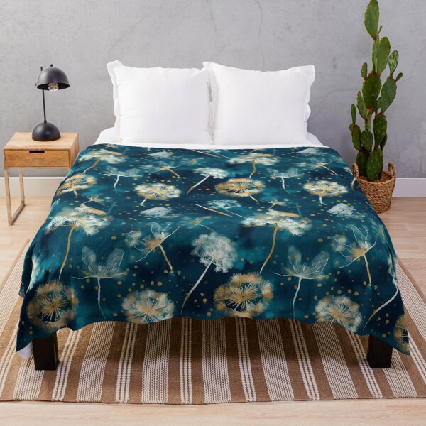 Item preview, Watercolor Dandelion Pattern Deep Blue designed and sold by Magnuna.