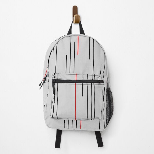 Item preview, Minimal Contemporary Line Abstract Pattern in Red, Black and Gray designed and sold by MellowCat.