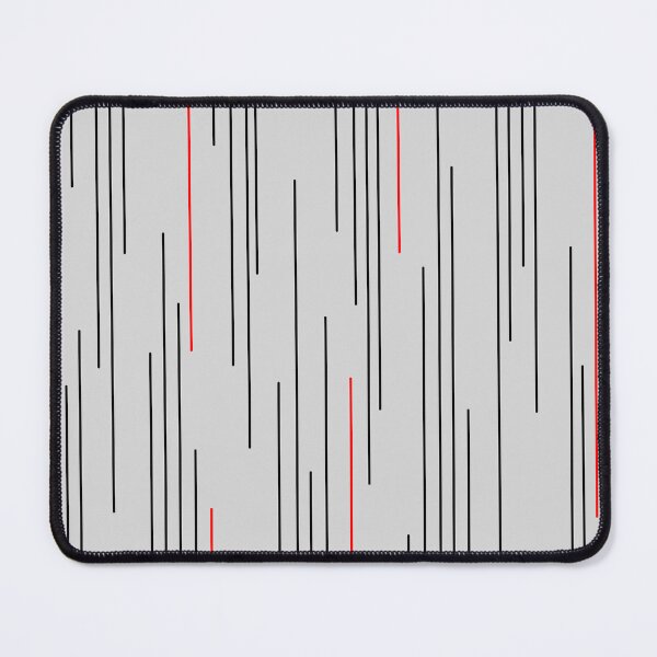 Item preview, Minimal Contemporary Line Abstract Pattern in Red, Black and Gray designed and sold by MellowCat.