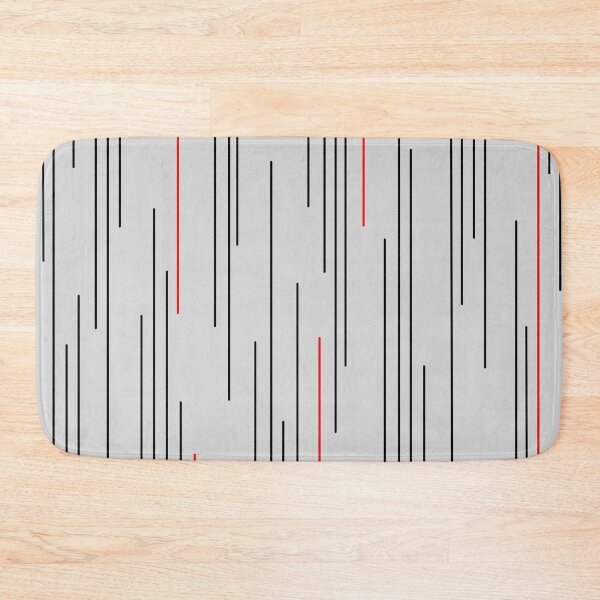Item preview, Minimal Contemporary Line Abstract Pattern in Red, Black and Gray designed and sold by MellowCat.
