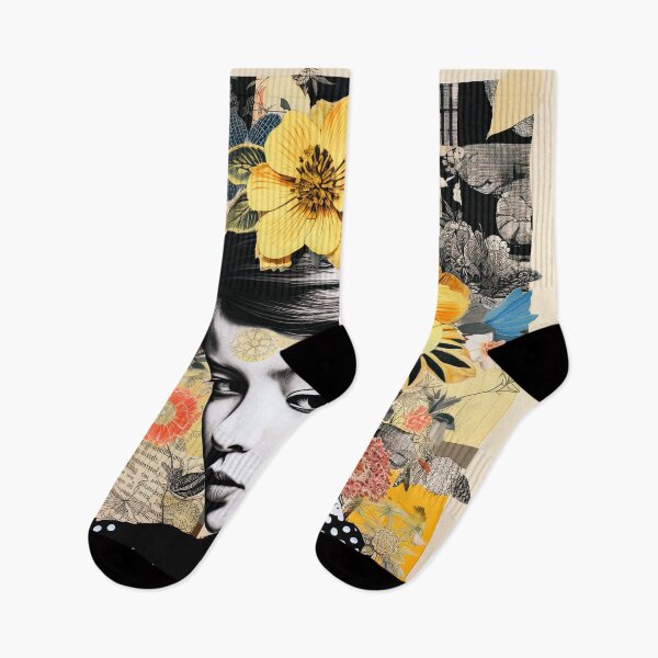 Item preview, Asian woman nature collage designed and sold by FlatLandPrints.