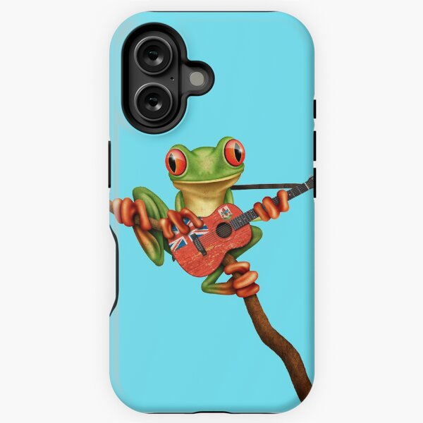 Aperçu de l'œuvre Arbre grenouille jouant guitare Bermudes créée et vendue par JeffBartels.