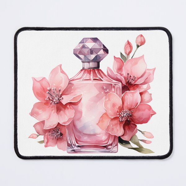Item preview, Chic beautiful pink watercolor perfume Bottle designed and sold by Mikkway.