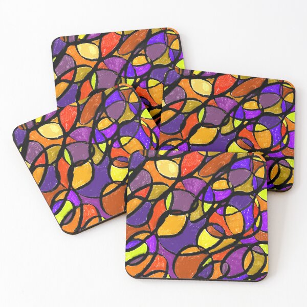 Item preview, Impressionism Inspired Stained Glass Abstract Geometric Colorful Pastels designed and sold by hopecope.