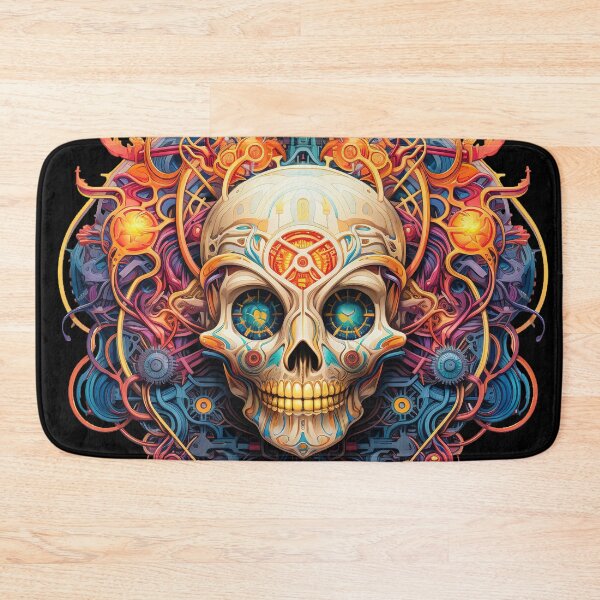 Item preview, Psychedelic Skull Trippy DMT Art designed and sold by Trippinink-.