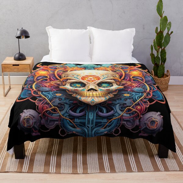 Item preview, Psychedelic Skull Trippy DMT Art designed and sold by Trippinink-.