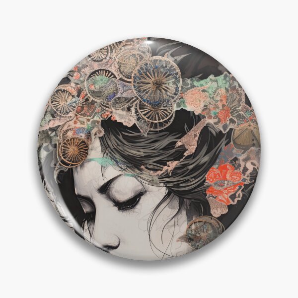 Item preview, Portrait flower woman designed and sold by FlatLandPrints.