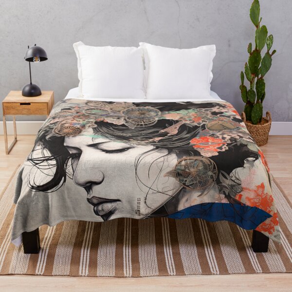 Item preview, Portrait flower woman designed and sold by FlatLandPrints.
