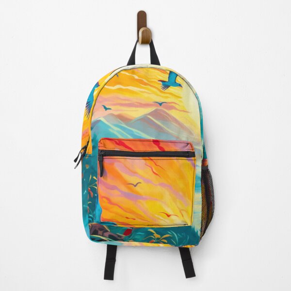 Item preview, "Serene Mountain Sunrise with Birds" designed and sold by Christiana Nicole.