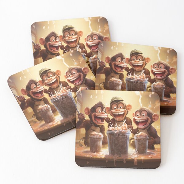 Item preview, Monkey Milkshakes #2 designed and sold by WRabbitCreation.