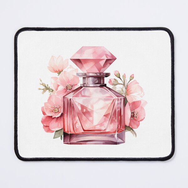 Item preview, Chic beautiful pink watercolor perfume Bottle  designed and sold by Mikkway.