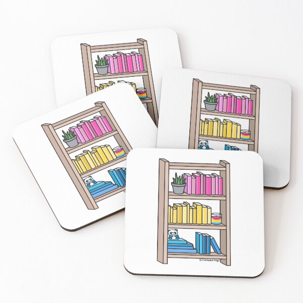 Item preview, Pansexual Pride Bookcase designed and sold by scrambledpegs.