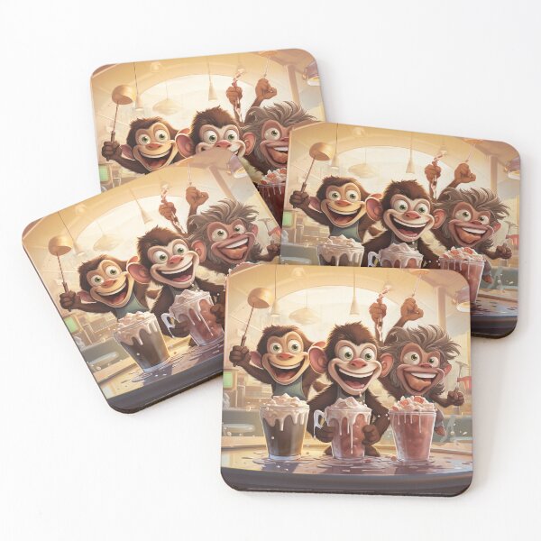 Item preview, Monkey Milkshakes #3 designed and sold by WRabbitCreation.