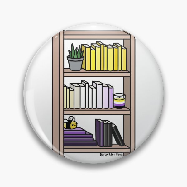 Item preview, Nonbinary Pride Bookcase designed and sold by scrambledpegs.