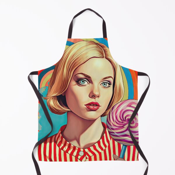 Item preview, Lollipop girl Pop Art style portrait designed and sold by FlatLandPrints.