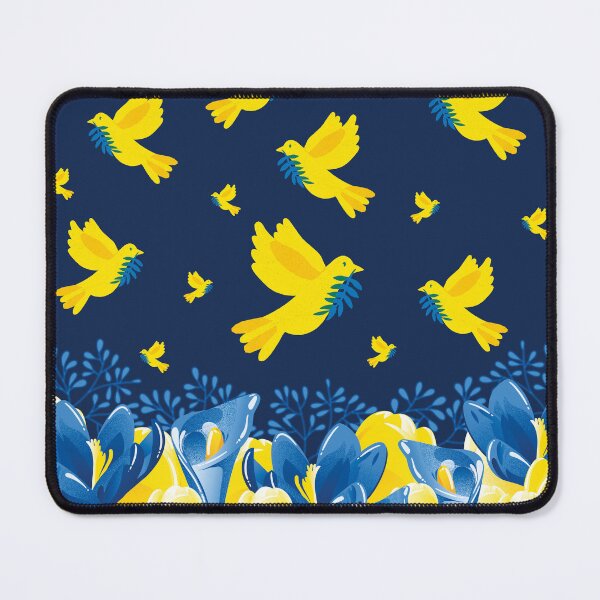 Item preview, DOVE of Ukrainian Blue and Yellow Floral Design designed and sold by Oksidesignsweet.