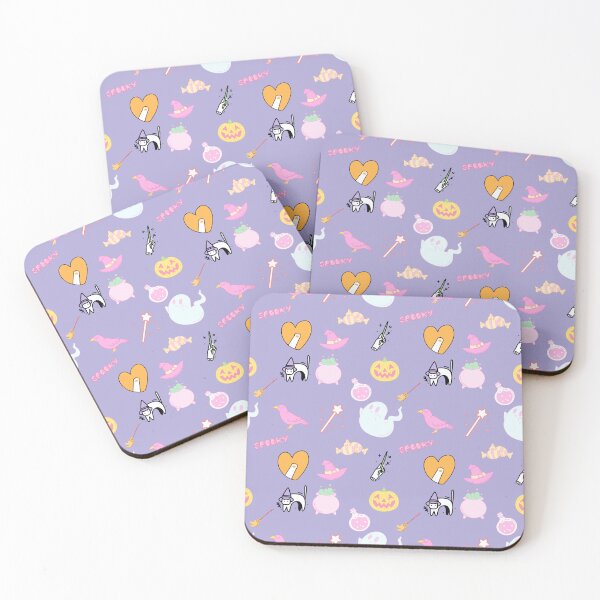 Item preview, Witchy Kids Halloween Pattern on Purple designed and sold by Whispering Raven.