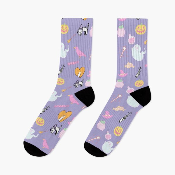 Item preview, Witchy Kids Halloween Pattern on Purple designed and sold by Whispering Raven.