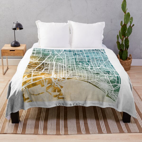 Item preview, Long Beach California City Street Map designed and sold by ArtPrints.