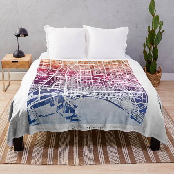 Item preview, Long Beach California City Street Map designed and sold by ArtPrints.