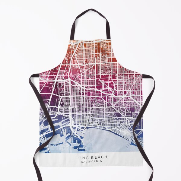 Item preview, Long Beach California City Street Map designed and sold by ArtPrints.