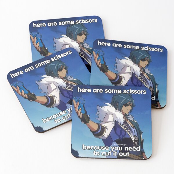 Item preview, GENSHIN IMPACT Kaeya Here Are Some Scissors Because You Need To Cut It Out designed and sold by cheapfan.