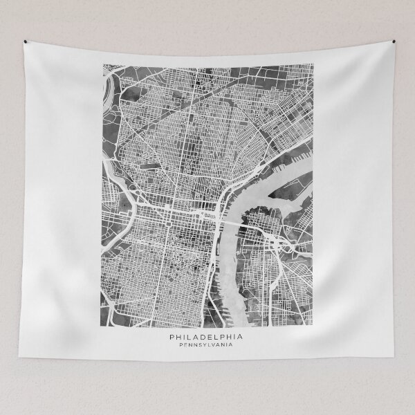 Item preview, Philadelphia Pennsylvania City Street Map designed and sold by ArtPrints.