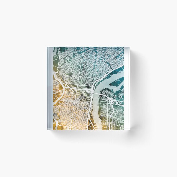 Item preview, Philadelphia Pennsylvania City Street Map designed and sold by ArtPrints.