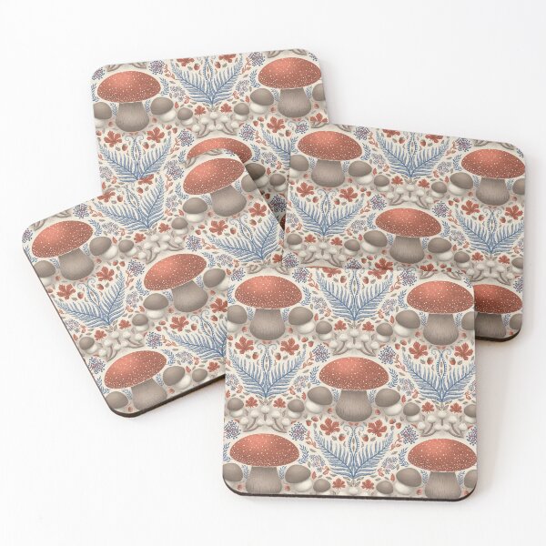 Item preview, Autumnal undergrowth - Mushrooms, acorns and fall leaves designed and sold by me-coco-design.